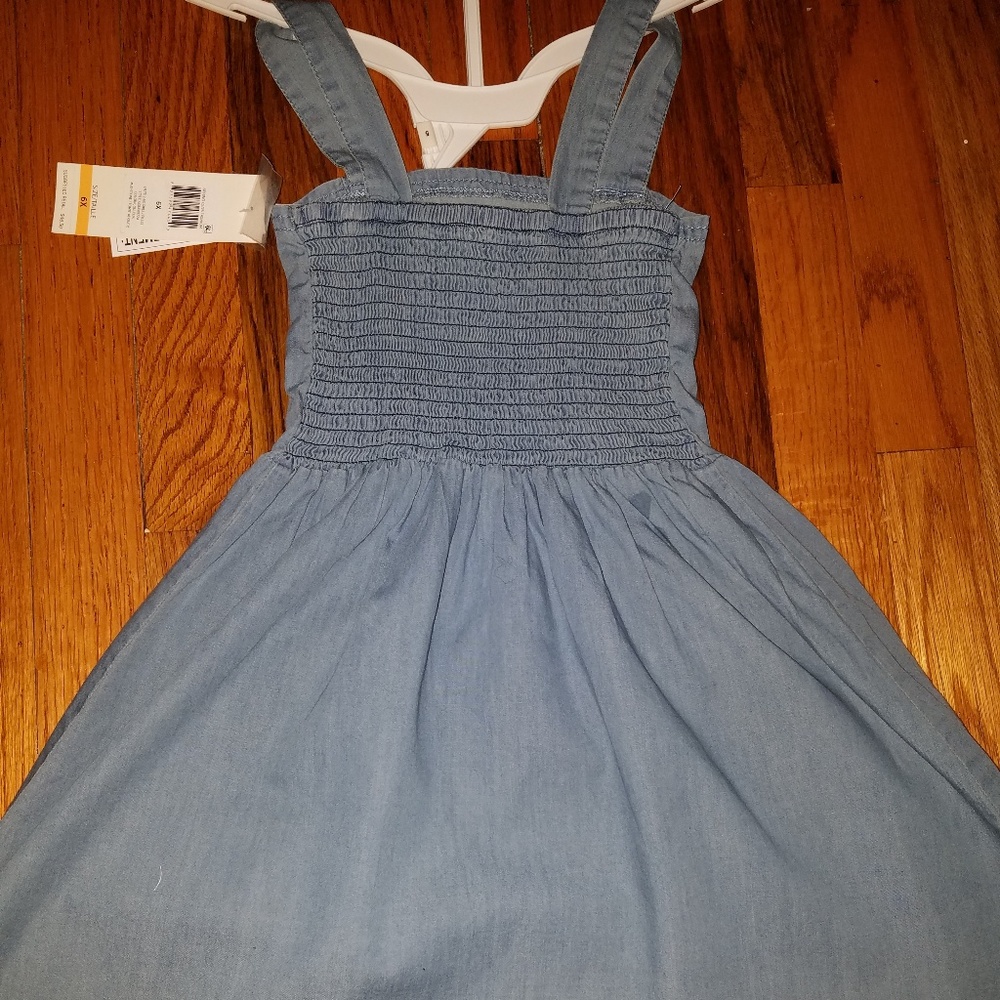 💘HOST PICK 💘Girls Denim Guess Pocket Dress - Picture 3 of 8